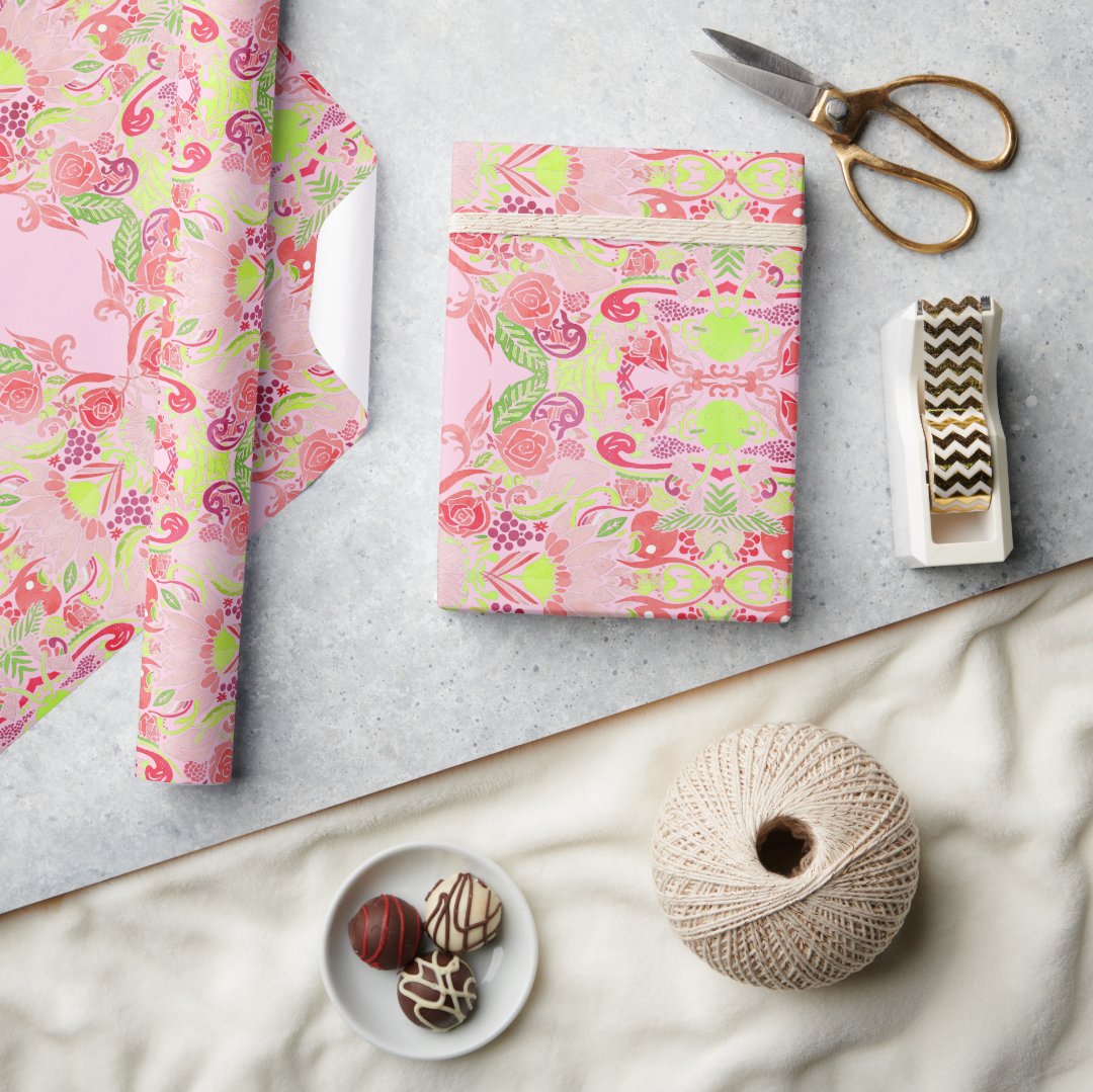 Floral + Rose Wrapping Paper