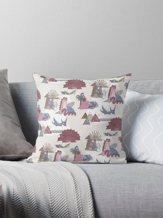 Dinosaws Throw Pillow